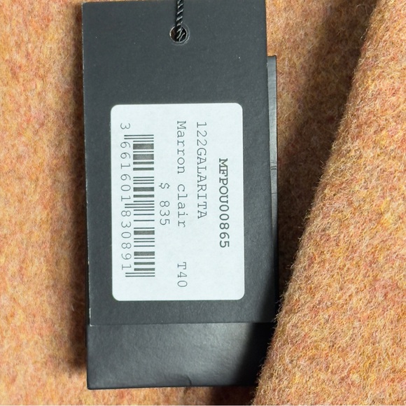 Maje Galarita Double-breasted Wool-blend Felt Brown Coat NWT - Picture 8 of 15